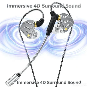 Auricolari da Gaming con Microfono HD, Cuffie Cablate con Bassi HiFi, Auricolari con Gancio per Orecchio, Cuffie con Riduzione del Rumore
