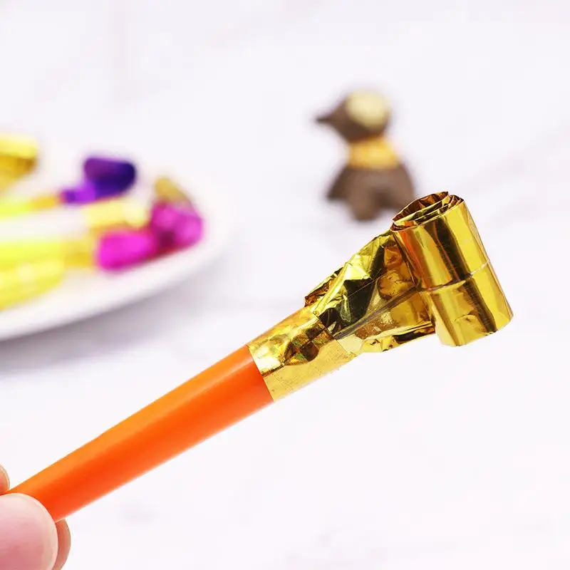 Description Picture 5 of item10Pcs/Lot Funny Blow Out Party Noise Maker Gift Kids Birthday Kids Playing Toy Blowing Dragon Whistle Noise Maker Party Decor