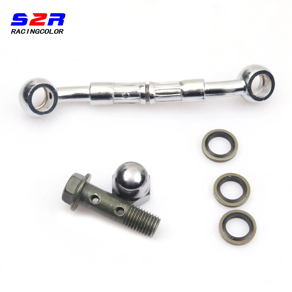 Motorcycle Brake Hose S2R Hydraulic Brake Hose Line Prolong Connector 10mm Parts For YAMAHA HONDA BMW