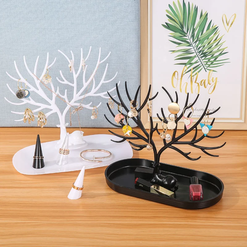 

Deer Jewelry Display Stand Tray Earrings Necklace Ring Pendant Bracelet Jewelry Display Rack Tree Storage Racks Makeup Organizer