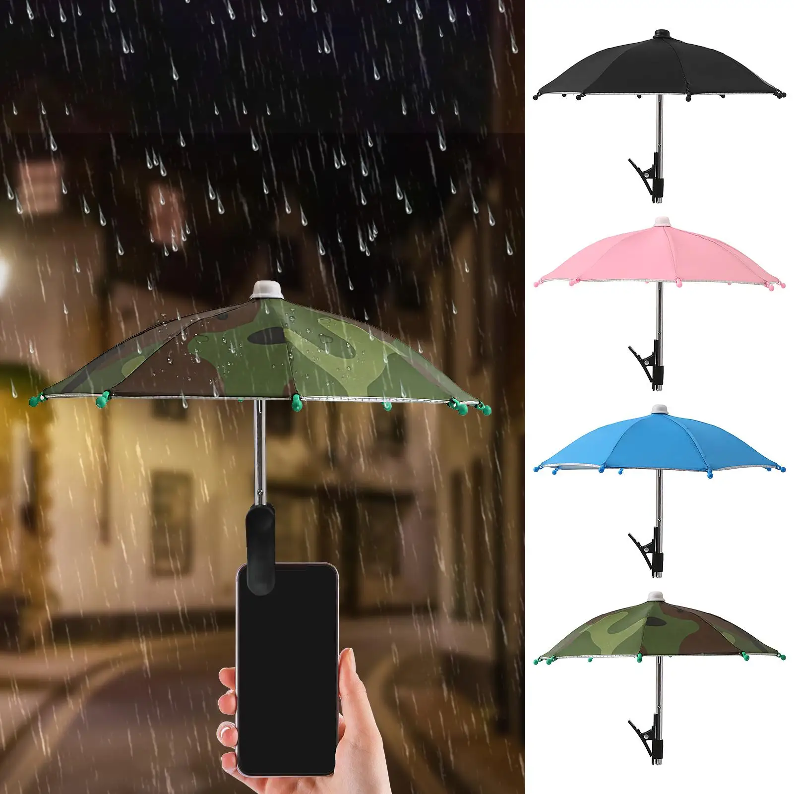2025 new Cell Phone Umbrella Holder with Clip for Sun Shade, Creative Mini Umbrella Phone Stand, Stylish Holder