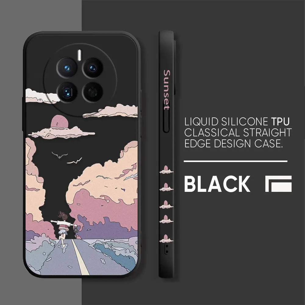 thumbnail image 1 of Phone Case For Huawei MATE 20 20X 30 40 50 P20 P30 P40 P50 10 PRO PLUS Case Cover Funda Cqoue Shell Sunset Maple Snow Mountains, 1 of 5