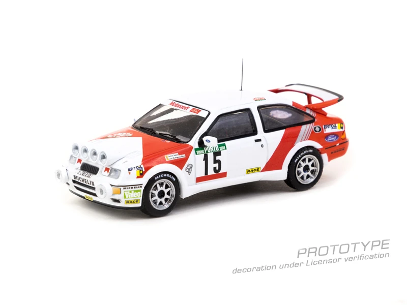 

Tarmac Works 1:64 Ford Sierra RS Cosworth Rallye de Portugal 1988 #15 Die-Cast Car Model Collection Miniature