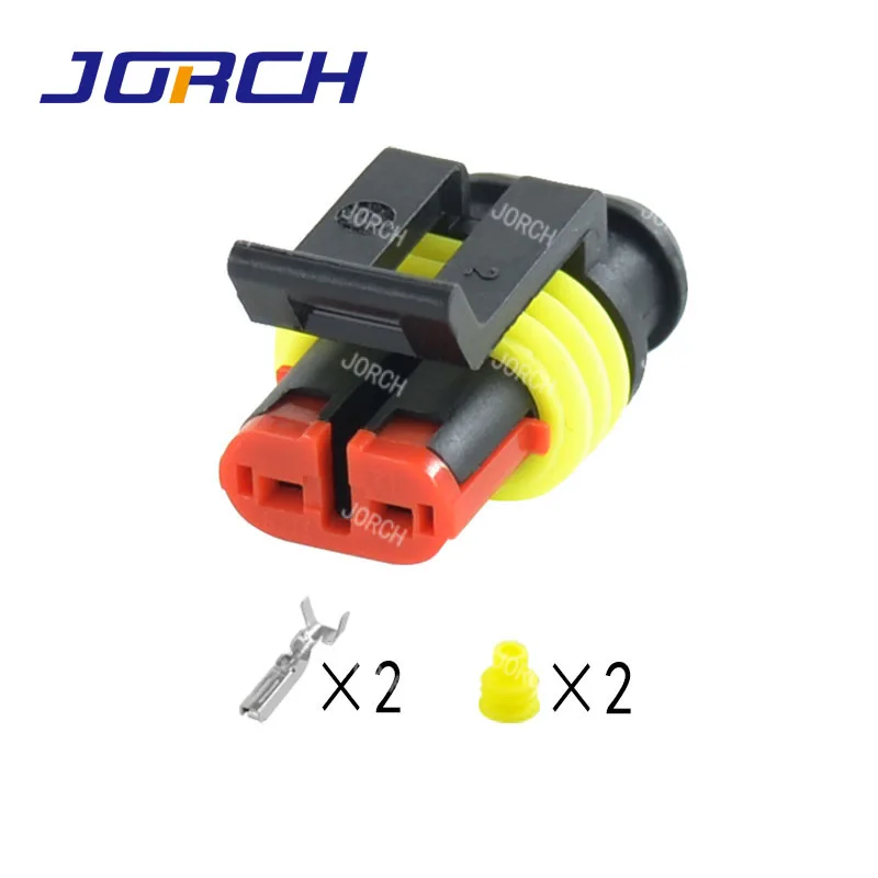 50 Sets Auto Amp Seal Waterproof Electrical Wire Connector Plug 1.5