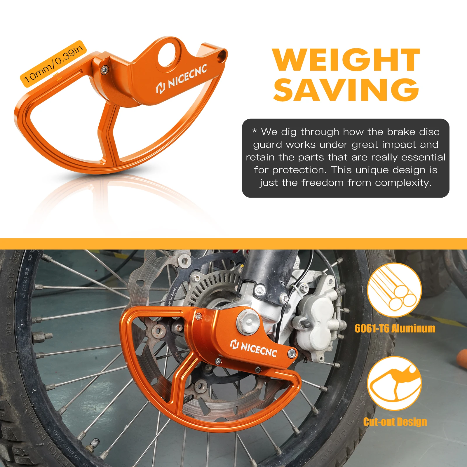 2016-2025 Für Husqvarna 701 Enduro Vorderer und Hinterer Bremsscheibenschutz KTM 690 Enduro R 2014-2025 GasGas 700 ES 2022 2023 2024 2025 – Detail 5