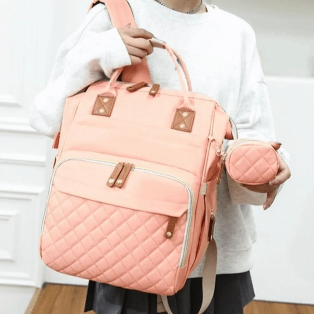 Oxford cloth Mommy Bag Dry-wet Separation Multi-Functional Nappy Backpack Foldable Large Capacity Baby Diaper Backpack