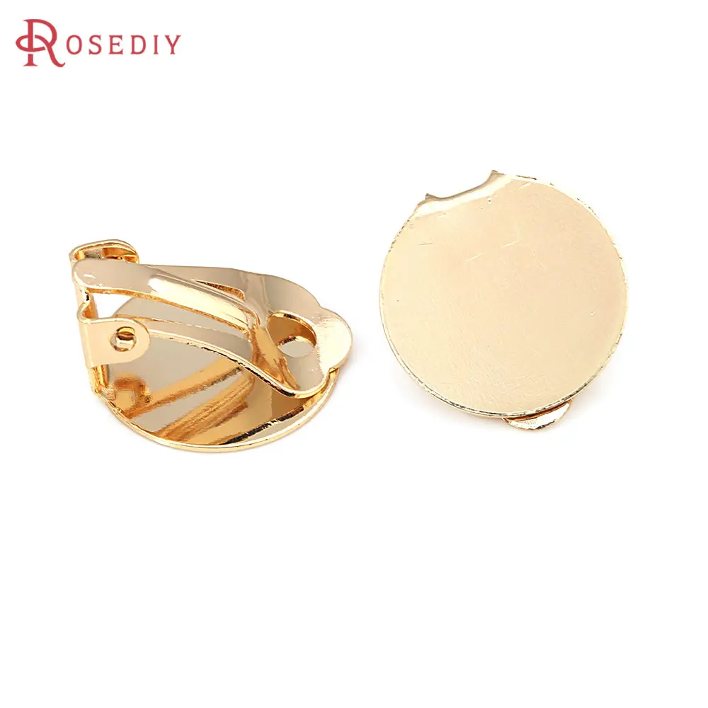 Elegant 18K Gold-Toned Brass Flat Stick Earrings
