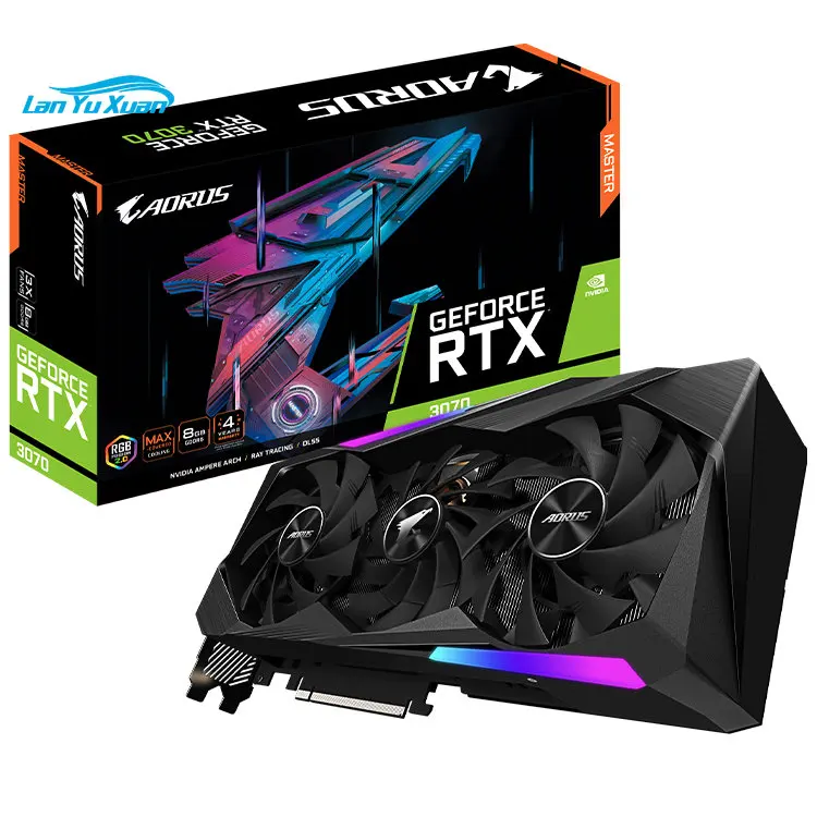 AORUS RTX 3070 MASTER 8G Gaming  Card with 8GB GDDR6 Memory Support OverClock монитор gigabyte 48 aorus fo48u ek