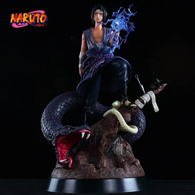 

Naruto 32cm Anime Figurine Curse Mark Uchiha Sasuke Pvc Figure Nero Collection Statue Model Doll Desktop Decor Toy Kid Gifts