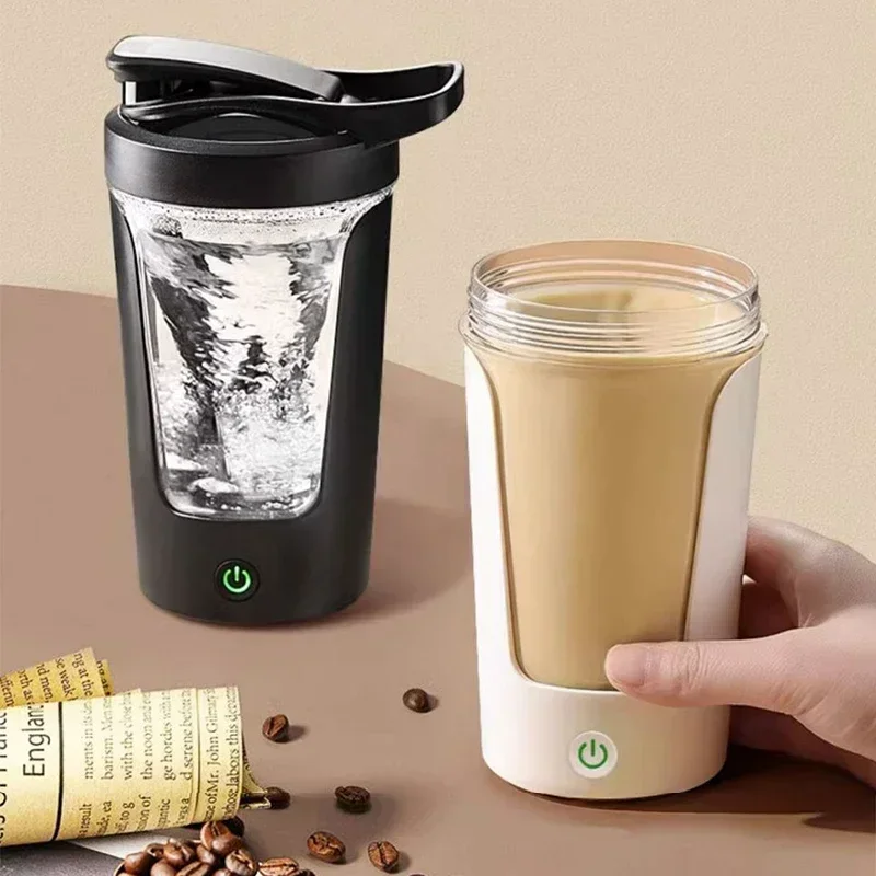 Premium Blender Food Grade Portable Rechargeable Cup Electric Vortex Protein Powder Shaker Mixer Bottle