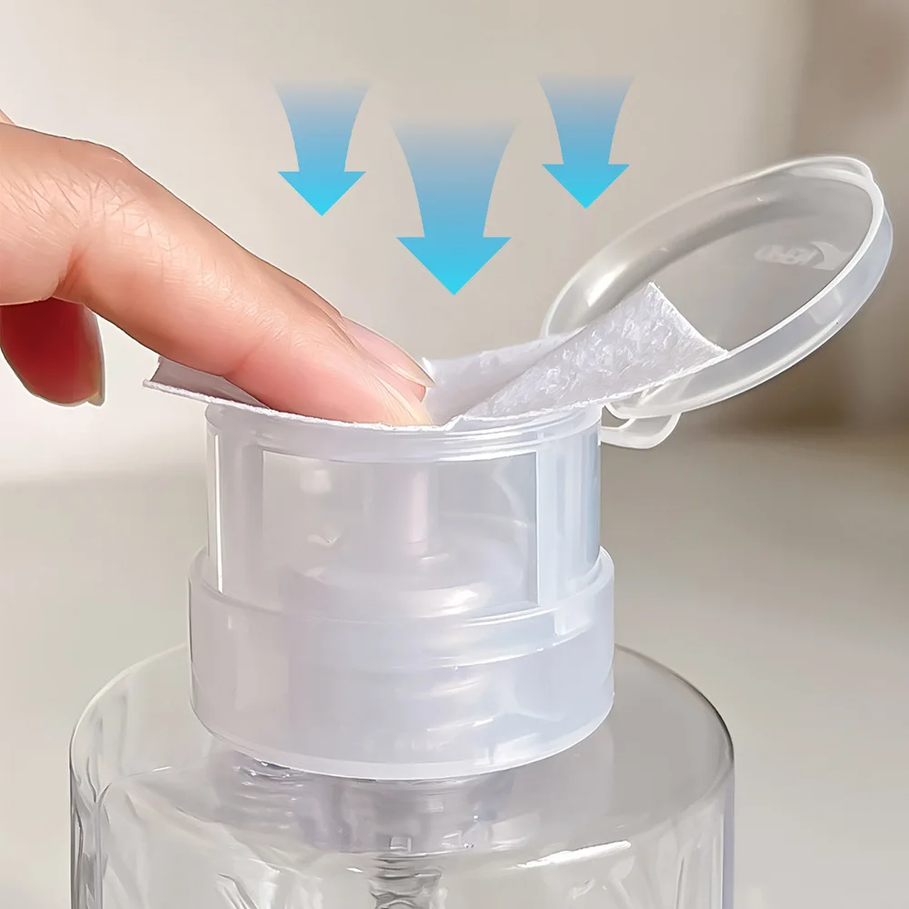 PET Lockable Nail Polish Storage Bottle with Pump Dispenser