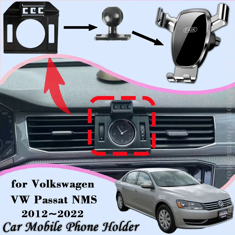 

Car Mount for Volkswagen VW Passat NMS 2012~2022 Air Vent Auto Mobile Phone Holder Cellphone Bracket Gravity Stand Accessories
