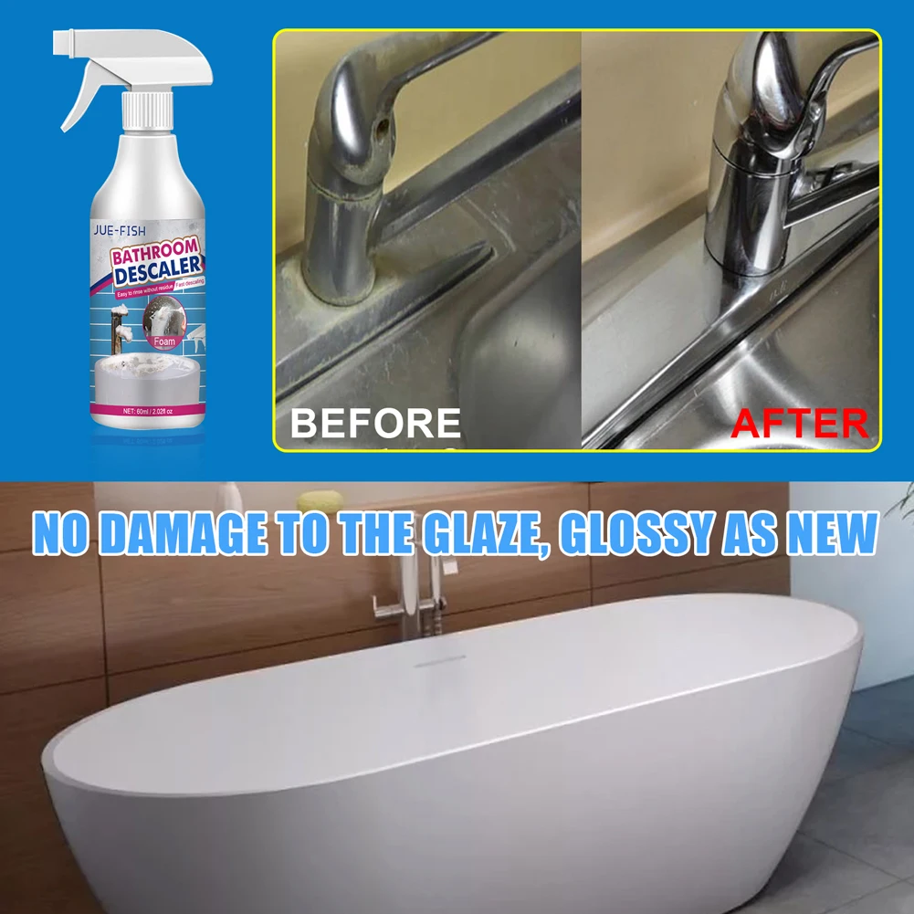 Bathroom cleaner Stubborn stains cleaner quickly remove bathroom foam cleaner spray descaling cleaning agent for glass wash basin stainless steel