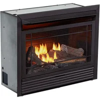Dual Fuel Ventless Gas Fireplace Insert, Remote Control, 5 Fire Logs, Use with Natural Gas or Liquid Propane, 26000 BTU. 1