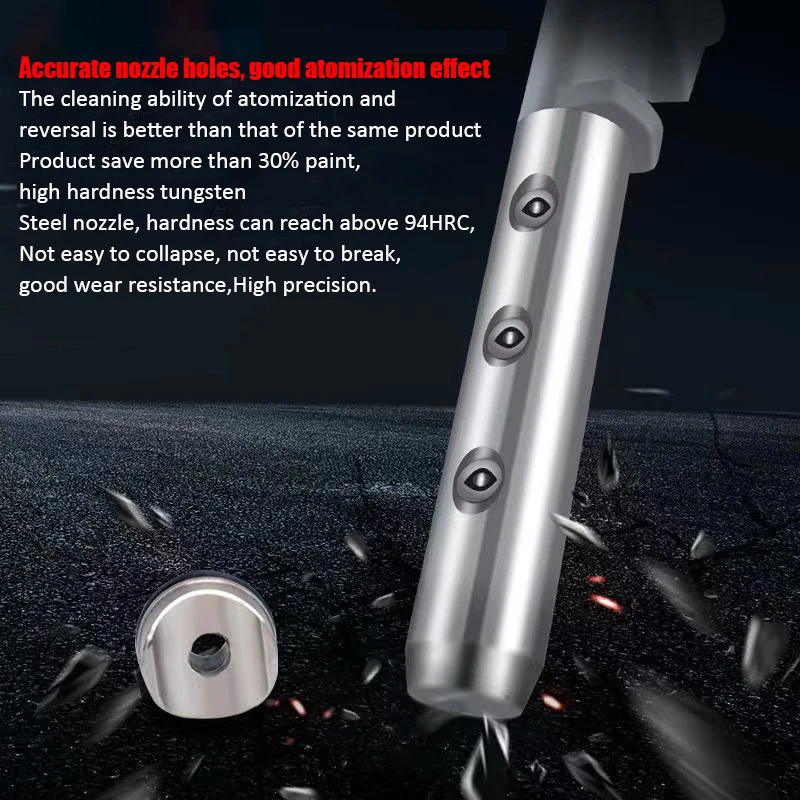 에어리스 팁 미세 마감 저압 팁 노즐 페인트 분무기 도구 345 445 545 517 519 671 팁 가드가 있는 에어리스 페인트 분무기