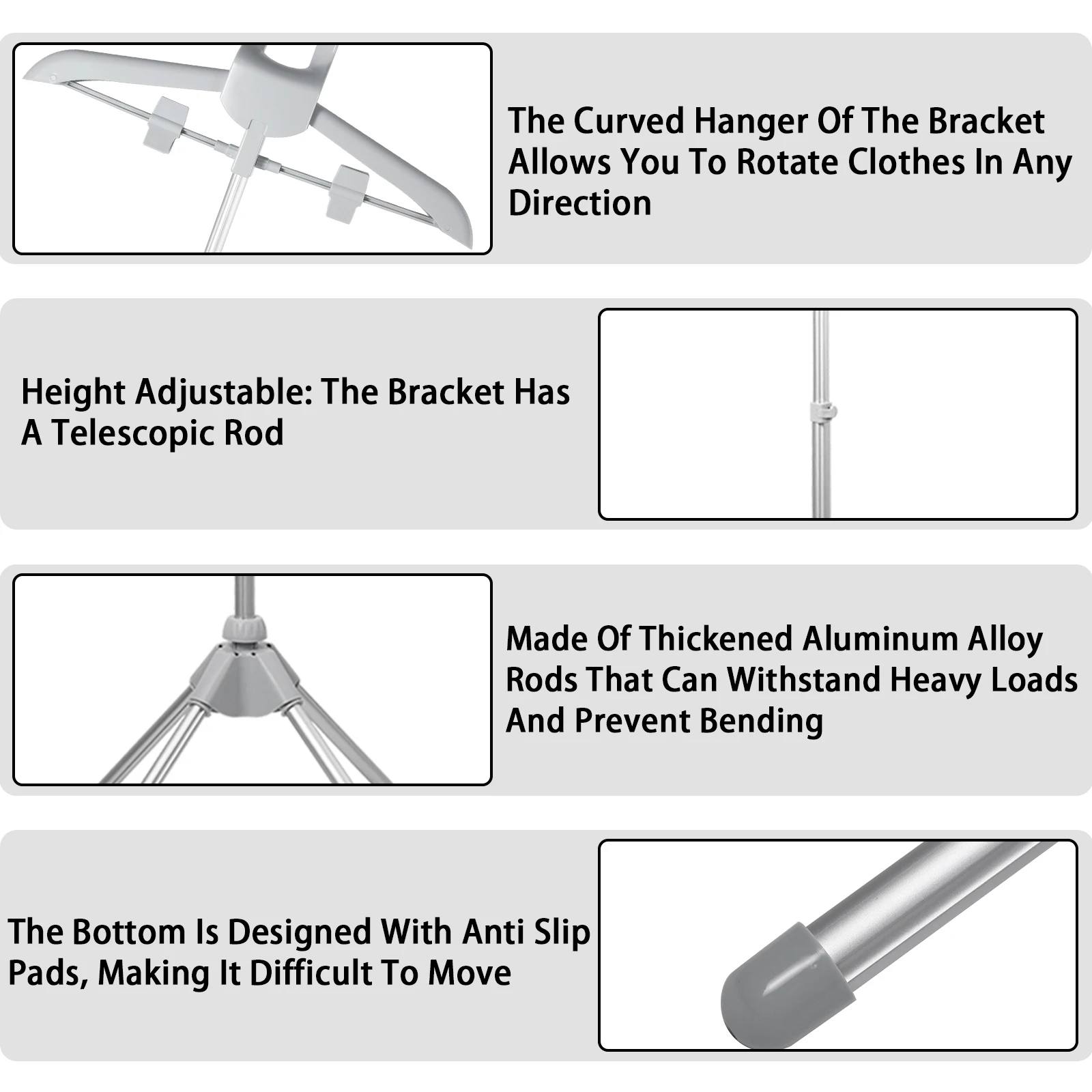 Steamer Stand Telescopic Garment Steamer Rack Height Adjustable Foldable Portable Standing Garment Hanger for Steaming Clothes