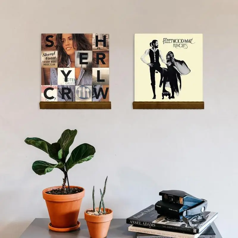 Vinyl Houten Record Wandmontage Muur Gemonteerde Woodenshelf Recordhouder Elegante Display Platenplank Voor Vinyl Album Opbergrek