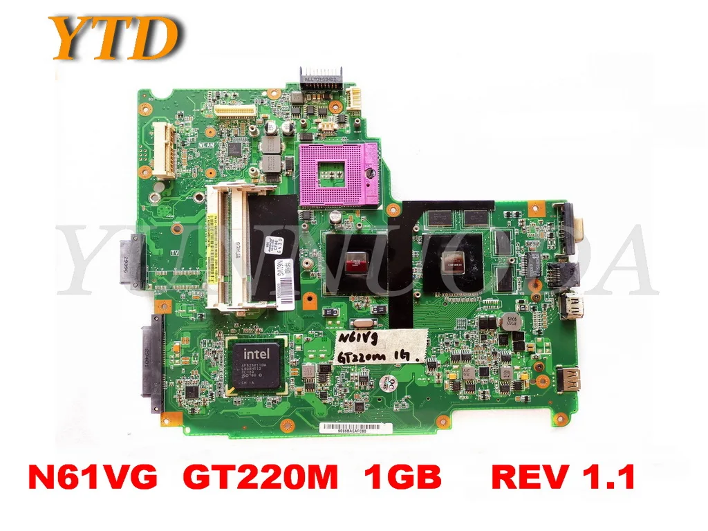 

Original for ASUS N61VG laptop motherboard N61VG GT220M 1GB REV 1.1 tested good free shipping