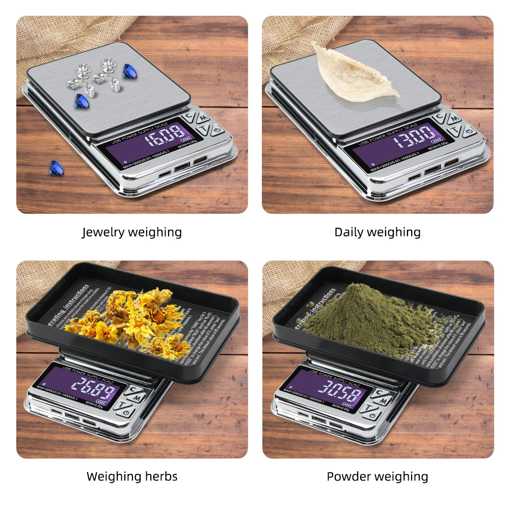 Generic High 0.1-1000g Precision Digital Scale Weed Coin Jewelry Po