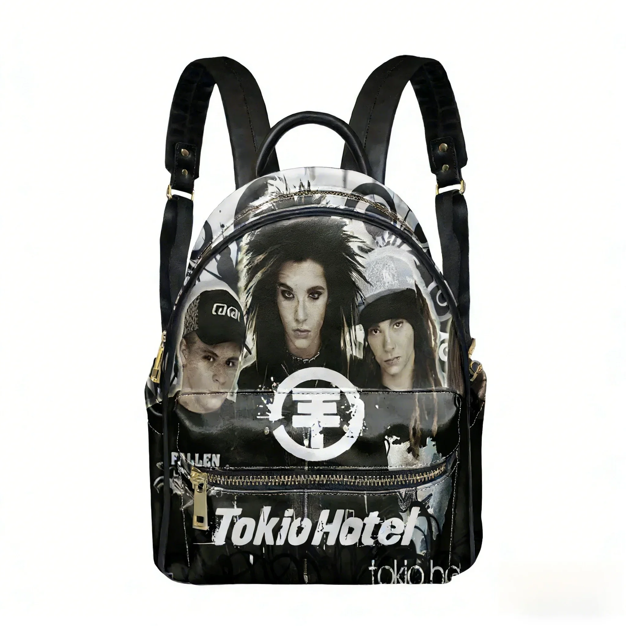 Tokio Hotel 록 밴드 백팩 여성용 남성용 맞춤형 더블 숄더백 비즈니스 여행 책가방 배낭 선물 데이팩