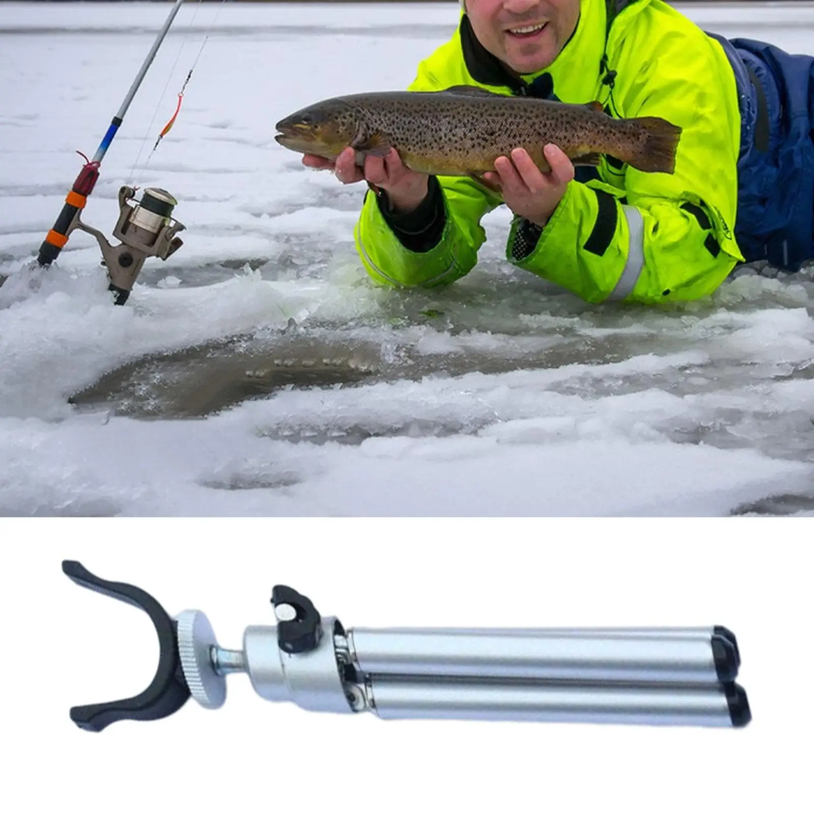 Fishing Pole Holder Fishing Bracket Equipment Adjustable Positioning Ice Fishing  Rod Holder Foldable Tripod Fishing Rod Bracket - AliExpress