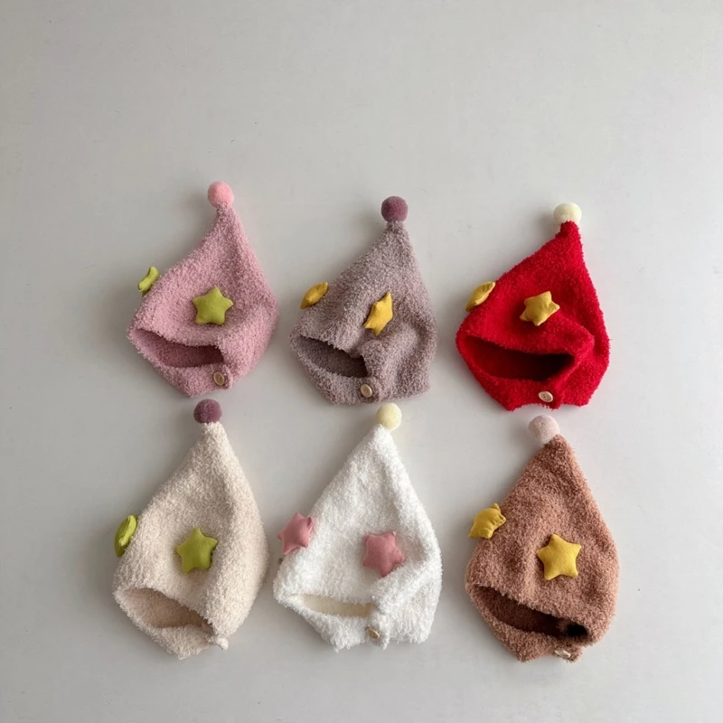 

Baby Ear Protections Hat Soft and Warm Bonnet with Decorative Star