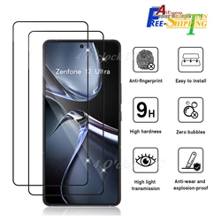 Premium 6.78 Tempered Glass Screen Protector - Crystal Clear 9H Hardness - Black frame HD glass (For Zenfone 11 Ultra)