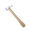 Stainless Steel Round Head Hammer Mini Wooden Professional Hand Tool High-grade Goldwork Jewellery Leather Gold Hammer Tools 3