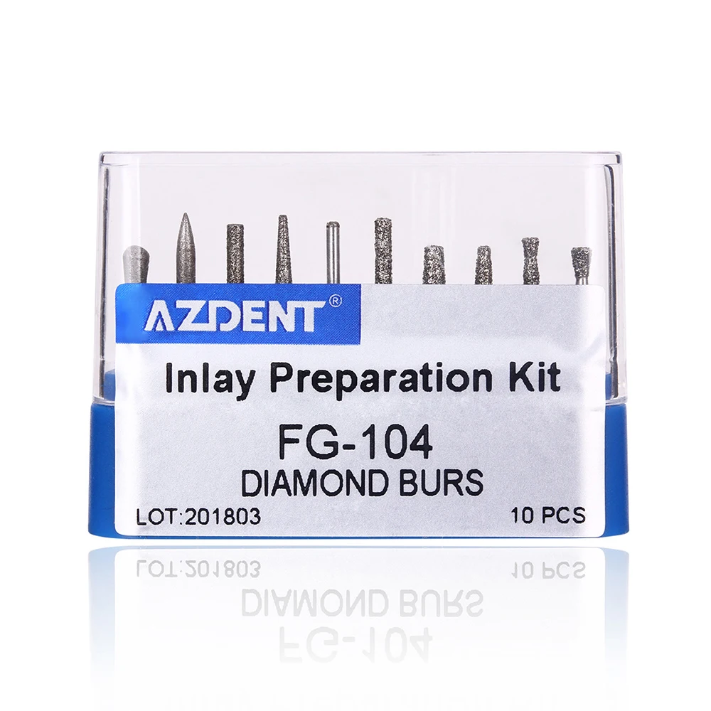 AZDENT 10 stücke Dental High Speed Diamant Bohrer Set Zahnmedizin Zahn Krone Inlay Vorbereitung Bohrer Polieren Werkzeuge Zahnmedizin Accessori – Detail 11