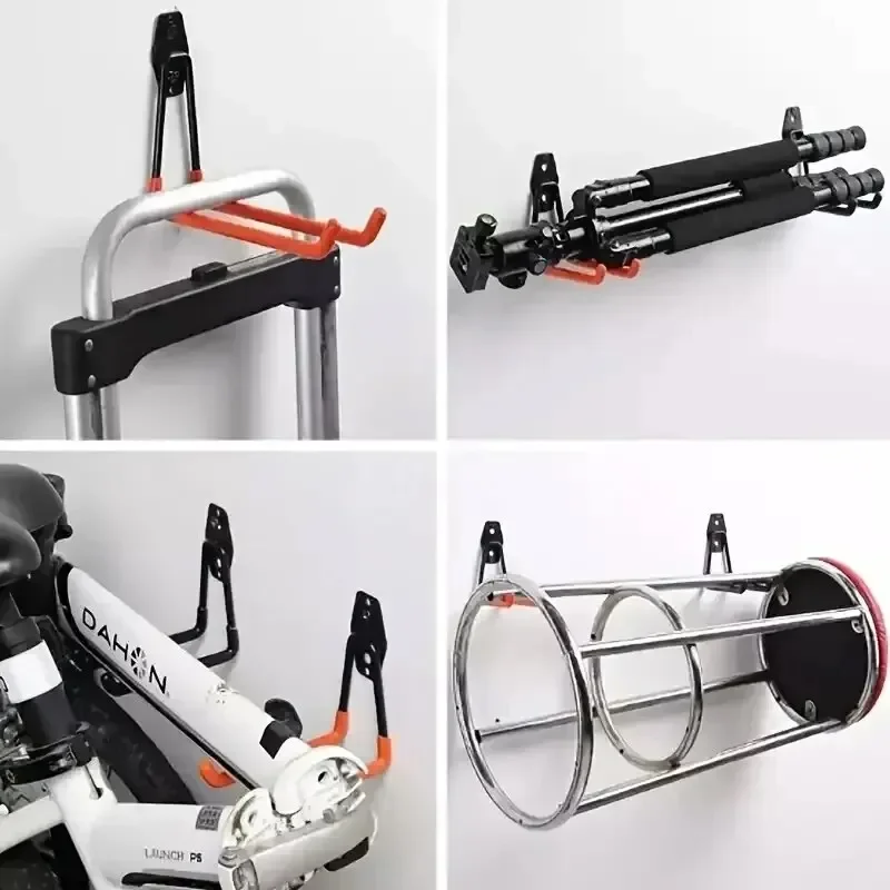 Bicycle Garage Heavy Storage Hook Warehouse Hardware Strong Load-Bearing Small/Medium Square Hook Tool Storage Wall Metal Hook 6