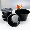 Disposable Lunch Box Black Thickened Food Packaging Box Heatable Plastic Takeout Packaging Fruit Salad Lunch Preservation Box 3