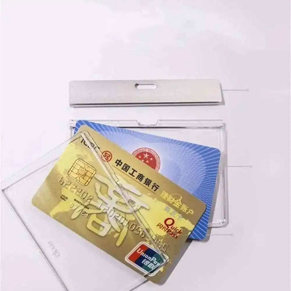 Bus Chest Card Porte Carte Acrylic Name Badge Holder with Rope