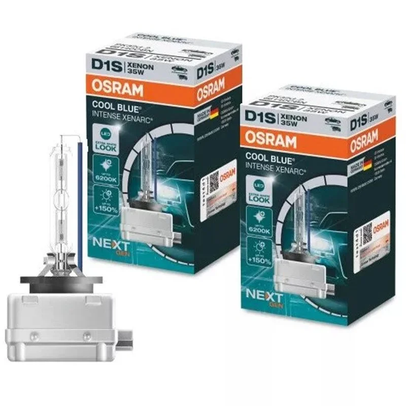HID Xenon Headlight Bulb Car Headlight Bulbs LED Headlight Bulbs Xenon HID Kit OSRAM D1S D2S D2R D3S D4S D4R D8S COOL BLUE INTENSE XENARC NEXT GEN 35W 6200K +150% LED LOOK MADE IN GERMANY 1 PC