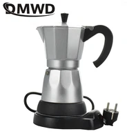 110V Italian Mocha Pot Electric Coffee Maker 300ML Hand Brew Moka Pot Espresso Americano Extractor Coffee powder Drip Filter Pot 6