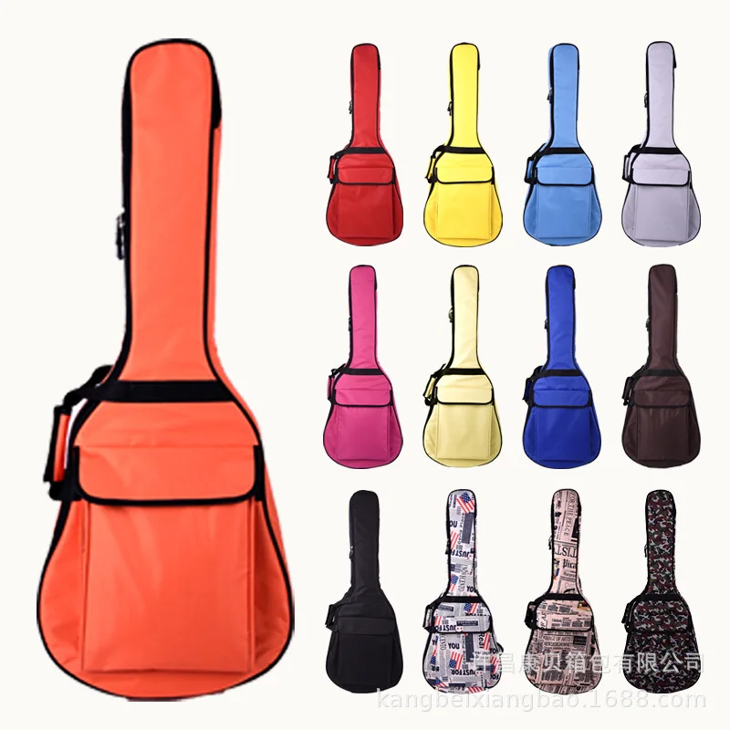 40/41 Inch Guitar Bag 6 MM Thick Sponge Soft Case Gig Bag Backpack Oxford Waterproof Guitar Cover Case with Shoulder Straps