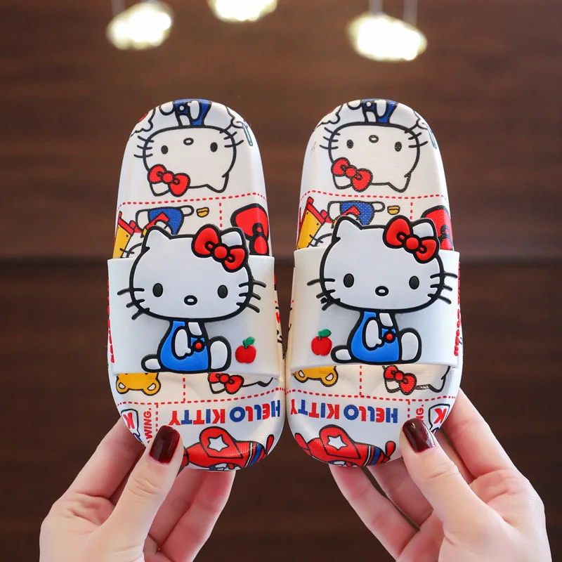 

Sanrio Hello Kitty Stuff Child Slippers Summer Cinnamon Dog Cartoon Printing Cute Indoor Sandals Breathable Anti-Slip Wholesale