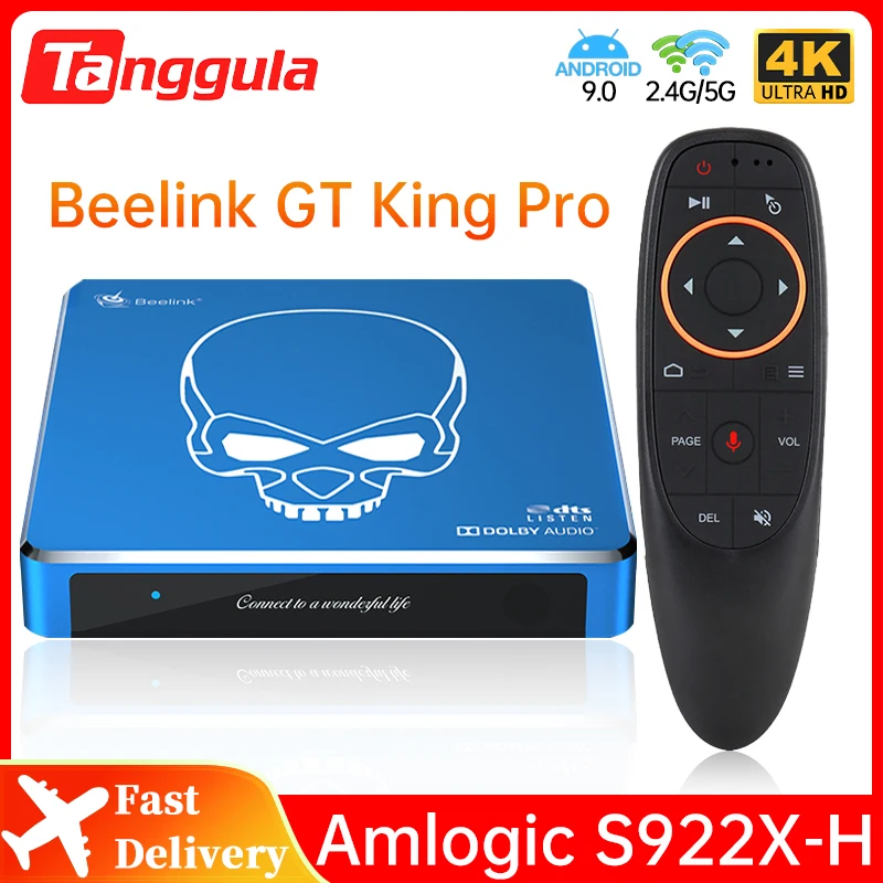 Приставка Смарт-ТВ Beelink GT King Pro Wi-Fi 6 дюймов четырехъядерный процессор Amlogic S922X-H Android