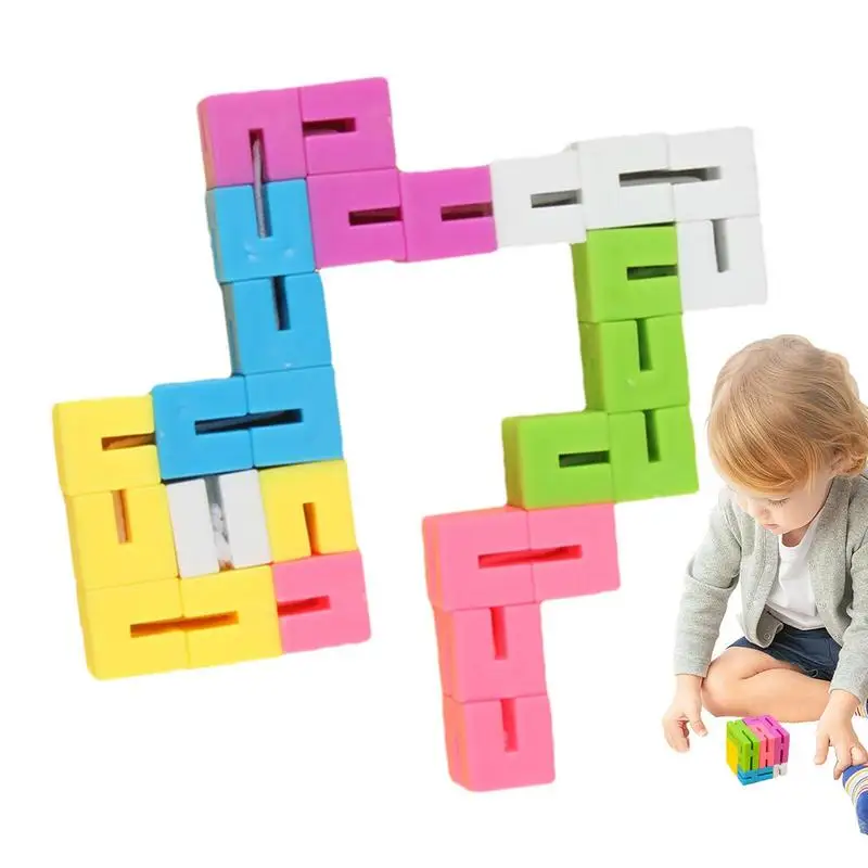 

Fidget Snake Cube Stocking Stuffers Fidget Snake Twist Puzzle Smooth Fun Educational Fidget Puzzle Cubes Sensory Toys For