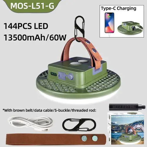 Rechargeable Camping Lights Outdoor Magnetic Suction Tent Lanterns Maintenance Emergency Lights High Light Flashlights 13500mah - Image 7