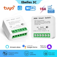 Tuya WiFi Smart Switch with Power Monitor Socket Light Switch Controller Breaker Smart Life APP Works With Alexa Google Alice