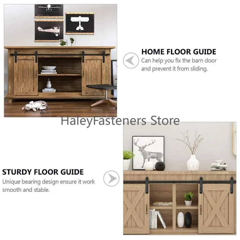 Barn Door Rail Warehouse Stay Roller Sliding Guide Scroll Wheel Home Floor Hanger Accessory See Kit 1 Set