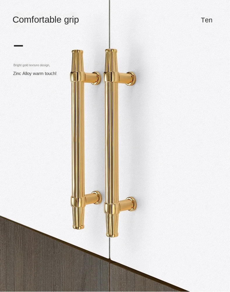 Description Picture 5 of itemKitchen Cabinet Gold Knob and Handle Nordic Desk Drawer Pull Cupboard Door Knobs Zinc Alloy Furniture Hardware Door Pulls