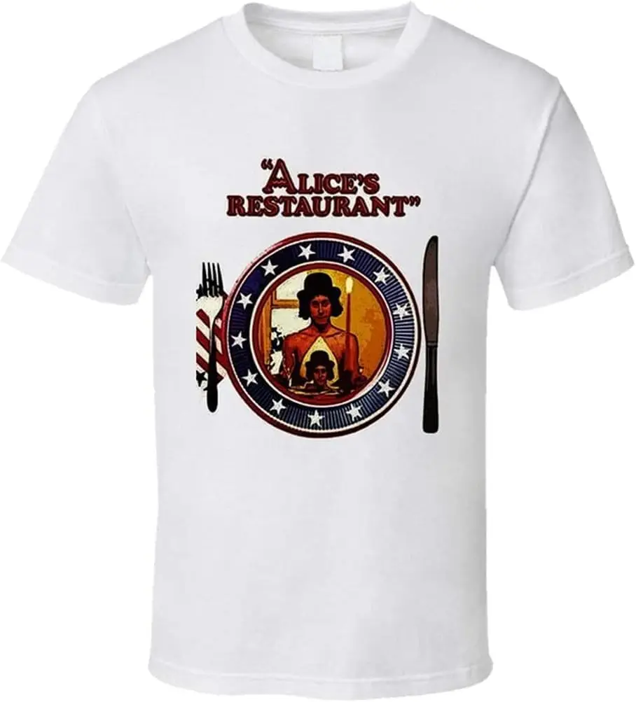 

Alices Restaurant Hippie Retro T Shirts White