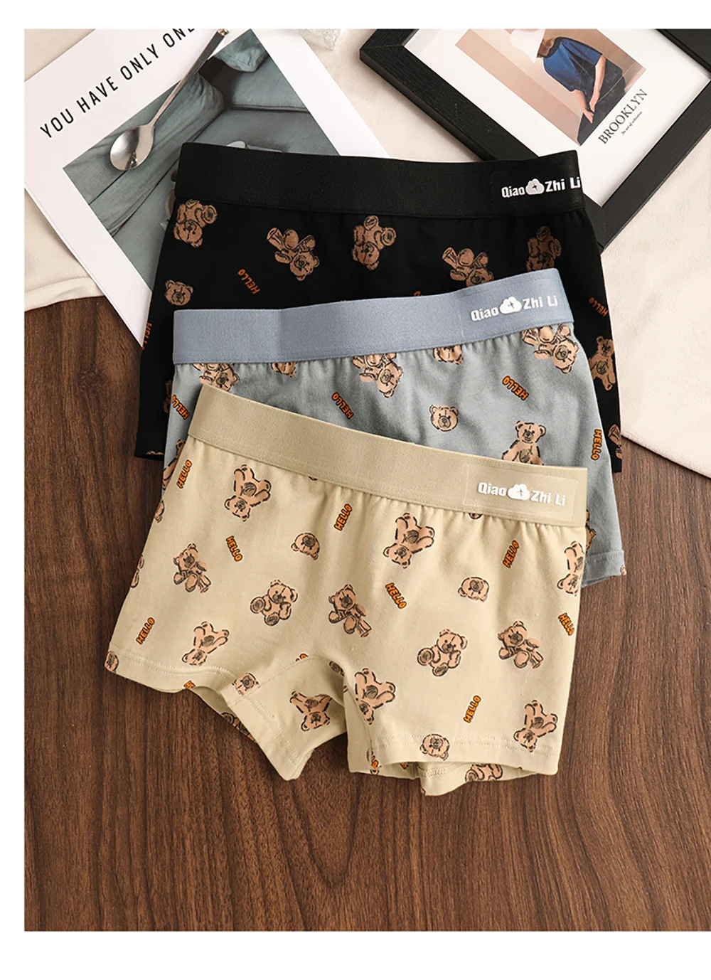 Women's Cotton Panties - Mid-Rise Boyshorts 3PCS Pack | Breathable Antibacterial Underwear