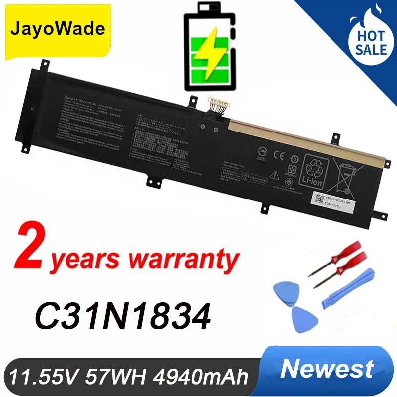 

11.55V 57WH C31N1834 Laptop Battery For ASUS ProArt StudioBook Pro 17 W700G W700G3T W700G1T W700G2T H700 H700GV C31N1834