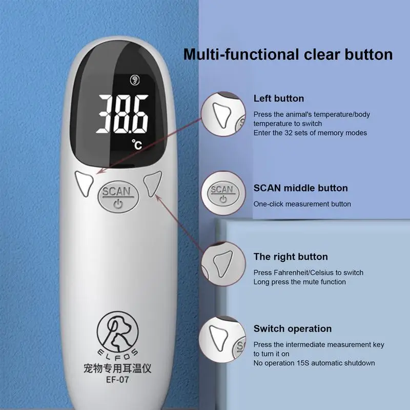 Animal Thermometer Pet Thermometers For Dogs Pet Supplies For Dog Accurate Fever Detection Device Supplies Veterinary Thermometers