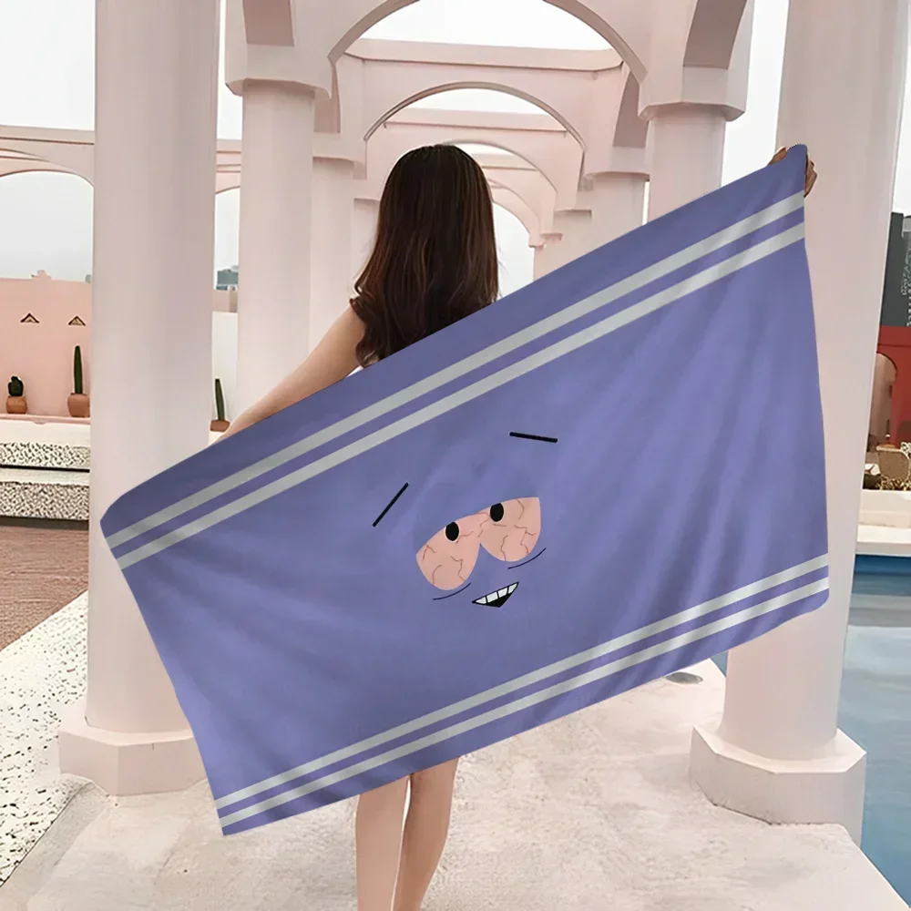 T-Toallin S-Southpark Beach Towels Shower Towel Sauna Travel Spa Microfiber Quick Dry Gym Accessories Cute Room Decor 6