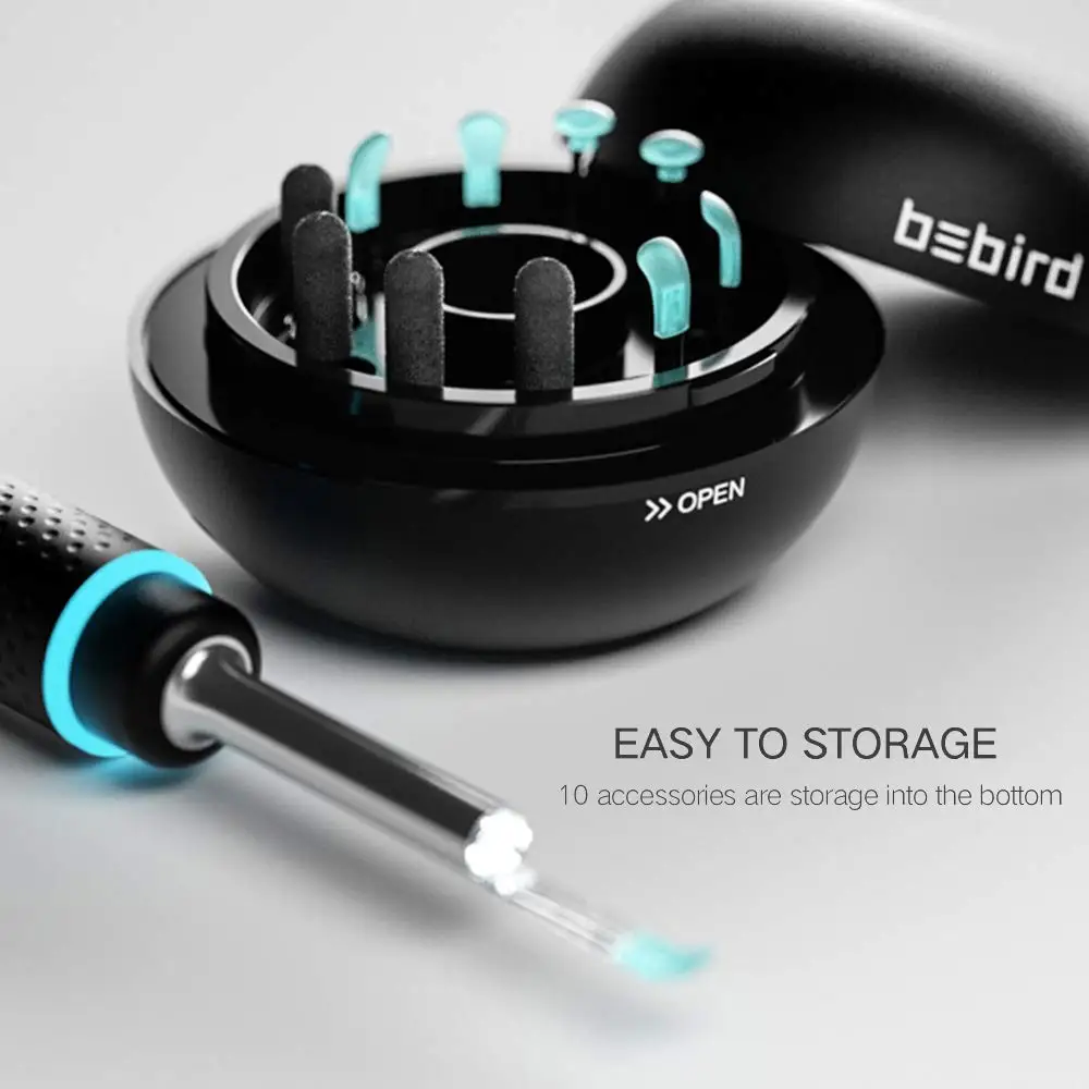 BEBIRD M9 Pro Metal Design Smart Visual Ear Otoscope, Reusable Ear Wax Removal Tools,Home Ear Inspection for Kids and Adults 5