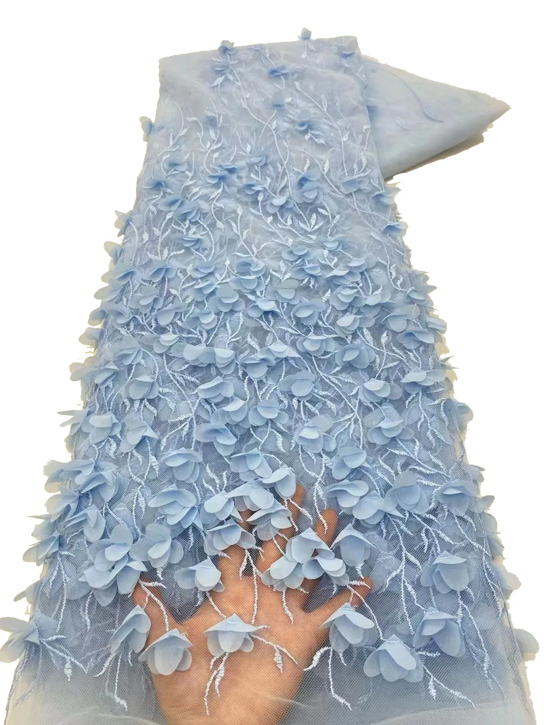 

Изысканное французское Тюлевое 3D цветочное кружево, изящная вышивка в африканском стиле, модное милое женское платье/5 ярдов