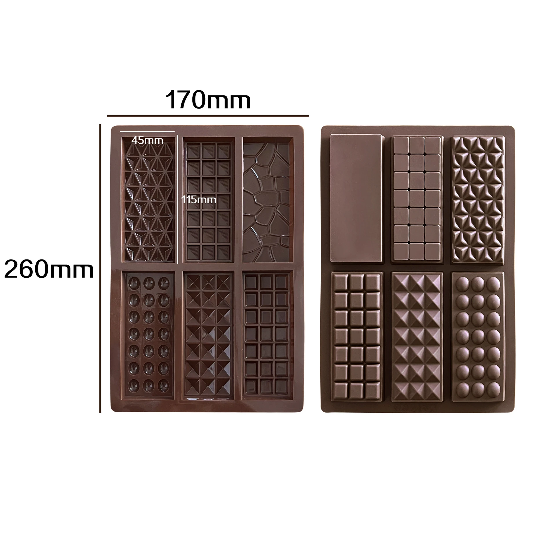 Stampo In Silicone Per Cioccolato, 6 Pannelli, 28x18 Cm, Alimentare, Resistente Al Calore, Per Praline E Dessert Fai Da Te - 4